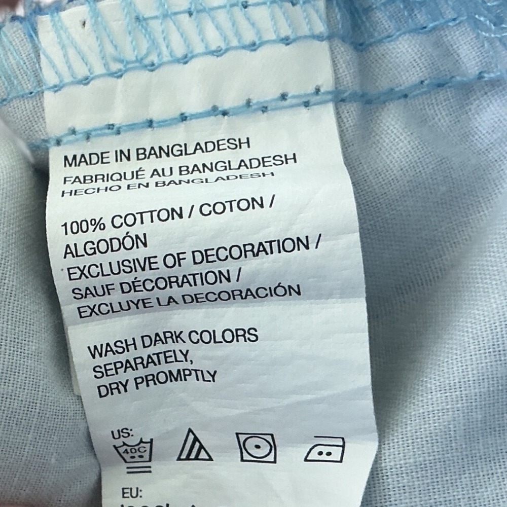 Izod Mens Light Blue Flat Front Cotton Shorts Size 40 Summer Casual Classic - Picture 8 of 8